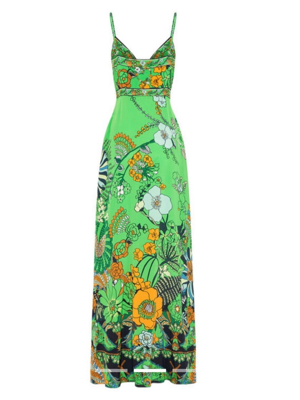 Camilla Green Floral Tie-Front Maxi Dress - Picture 4 of 5